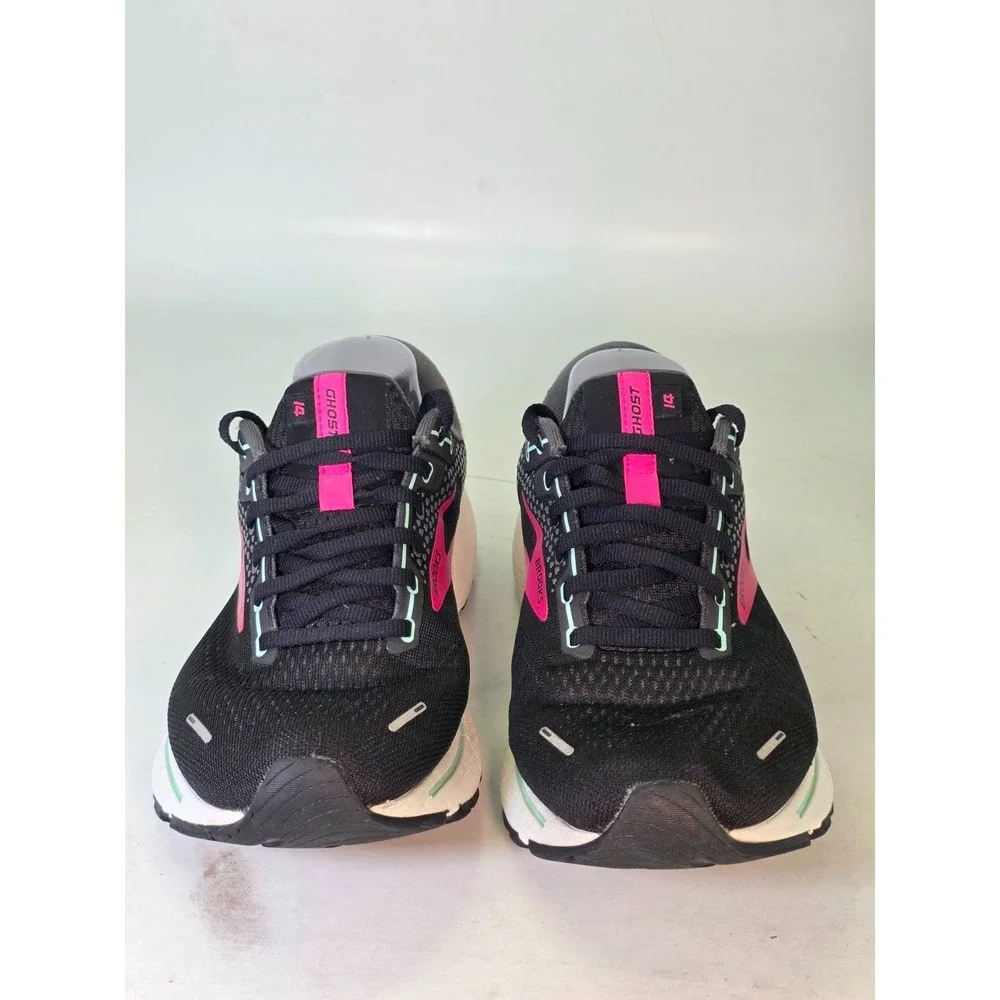 Brooks Ghost 14 Women's Size 10 D Wide UK 8 Black Pink Running Shoes Workout